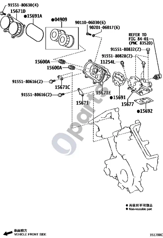 Lexus LFA alyvos filtras – schema