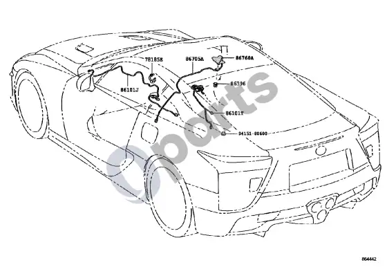 Lexus LFA antena – schema