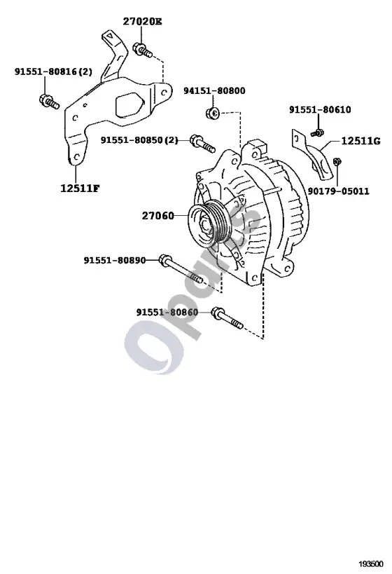 Lexus LFA generatorius – schema