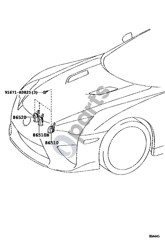 Lexus LFA signalas – schema