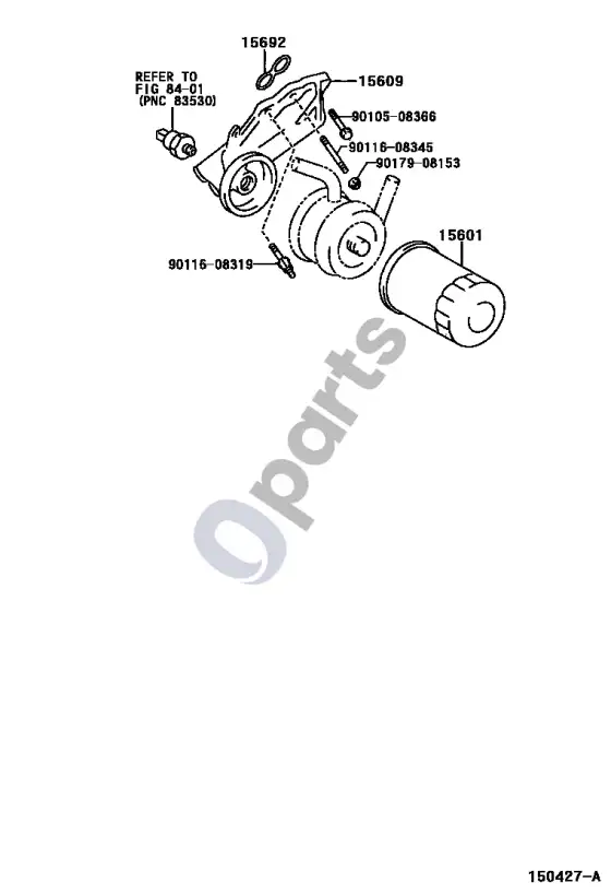 Lexus LS 430 alyvos filtras – schema