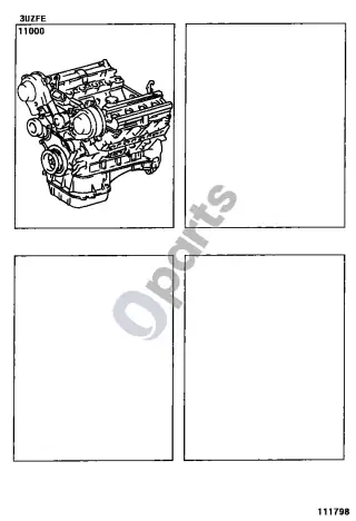 Lexus LS 430 Dalinis variklio mazgas – schema