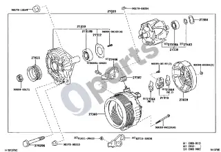 Lexus LS 430 Generatorius – schema