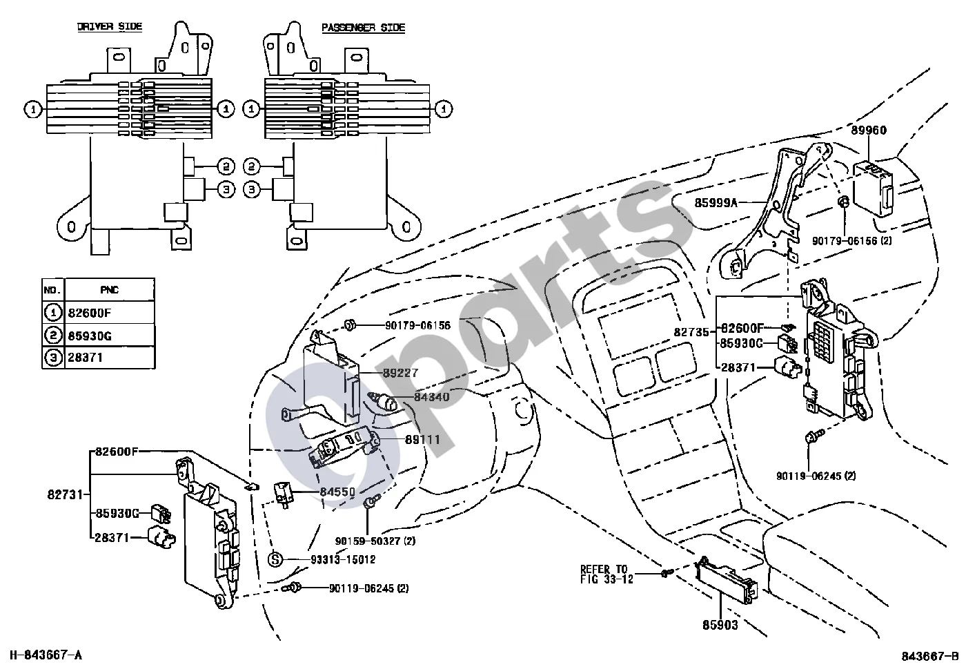 Lexus LS 430 Jungiklis, relė ir kompiuteris schema – pozicija 89960: Blokas, žibintų lygio reguliavimas
