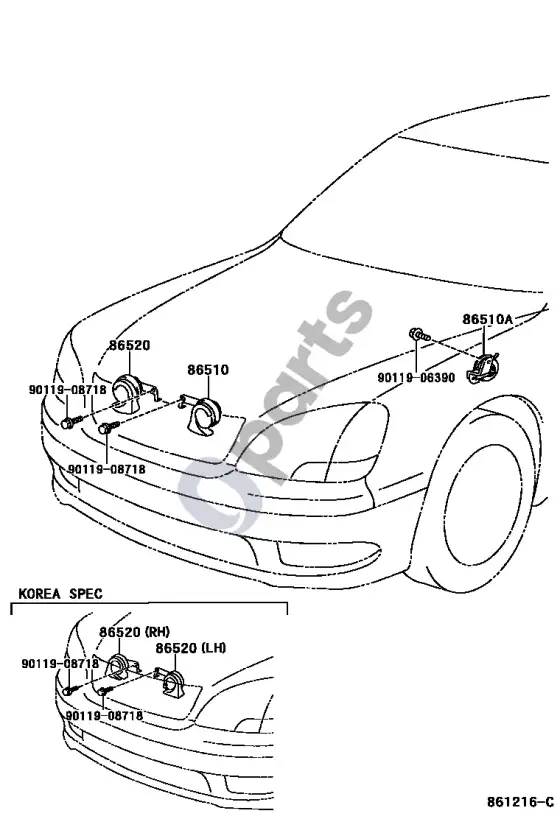 Lexus LS 430 signalas – schema