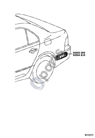 Lexus LS 430 Stogo šoninis ventiliatorius – schema