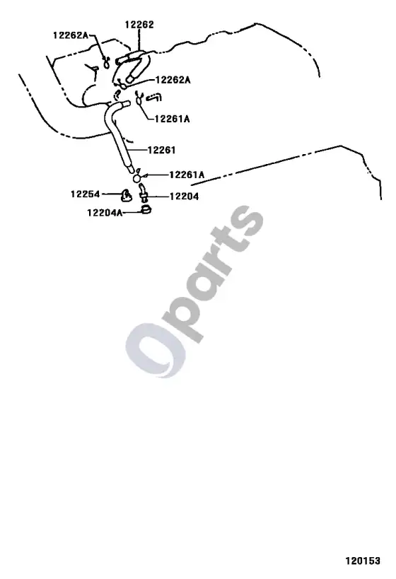 Lexus LS 430 vėdinimo žarna – schema