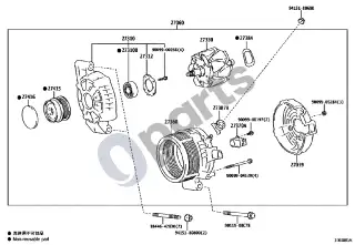 Lexus NX (2021–) Generatorius – schema