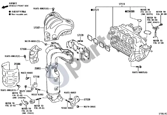 Lexus NX kolektorius – schema