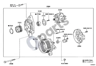 Lexus NX (2014–2021) Generatorius – schema