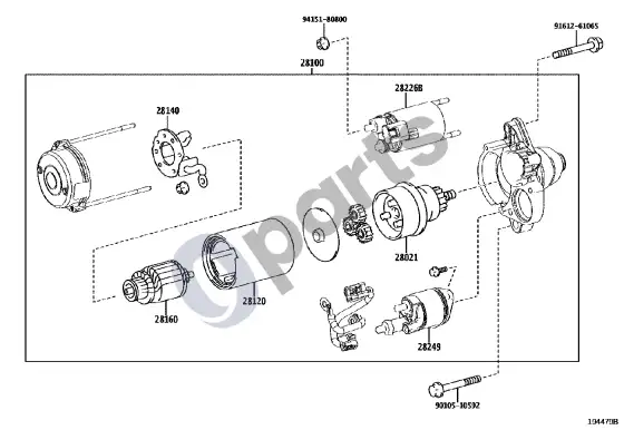 Lexus NX starteris – schema