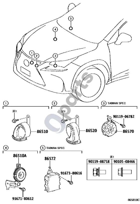 Lexus NX signalas – schema