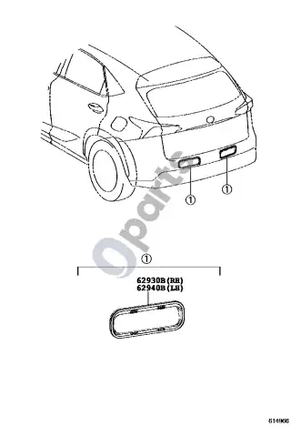 Lexus NX (2014–2021) Stogo šoninis ventiliatorius – schema