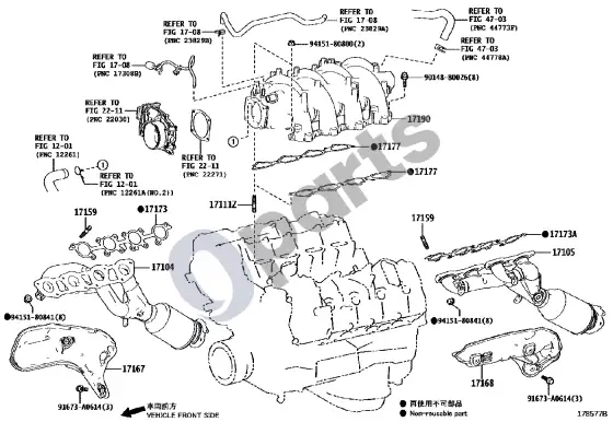 Lexus RC F kolektorius – schema
