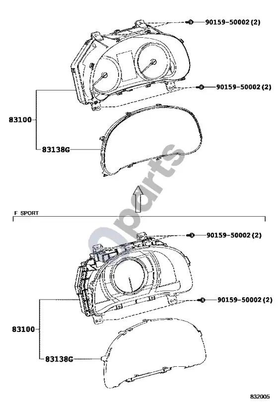 Lexus RC prietaisas – schema