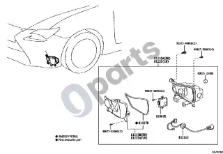 Lexus RC (2014–) Rūko žibintas – schema