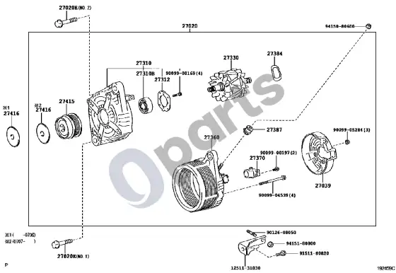 Lexus RX 300 generatorius – schema