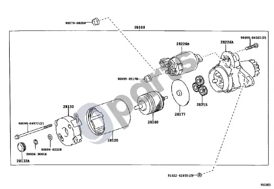 Lexus RX 300 starteris – schema