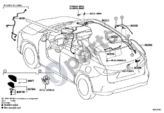 Lexus RX V (2022–) Antena – schema