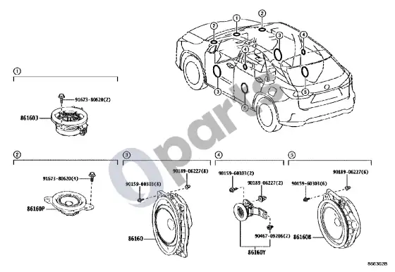 Lexus RX V garsiakalbis – schema