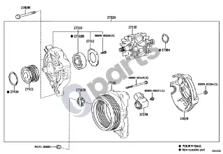 Lexus RX V (2022–) Generatorius – schema