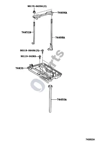 Lexus SC 430 Akumuliatoriaus lizdas – schema