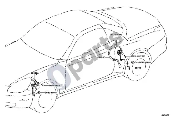 Lexus SC 430 elektroninis aukščio reguliavimas – schema