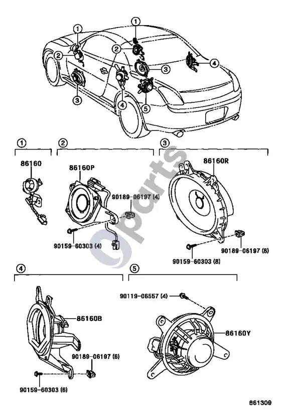 Lexus SC 430 garsiakalbis – schema