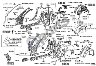 Lexus SC 430 Lonžeronas – schema