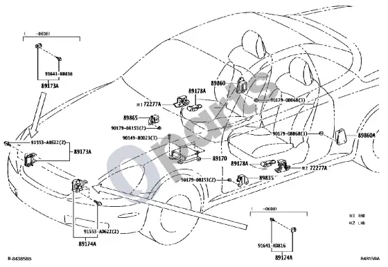 Lexus SC 430 oro pagalvė – schema