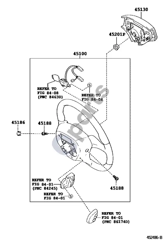 Lexus SC 430 vairas – schema