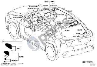 Lexus UX (2018–) Antena – schema