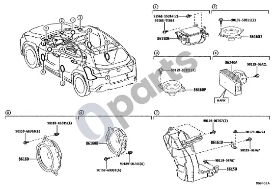 Lexus UX garsiakalbis – schema