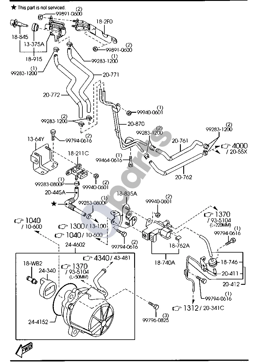 Mazda 3 II (2009–2013) Vakuuminis siurblys (dyzelinas, 2000CC) schema – pozicija 244152: O formos žiedas
