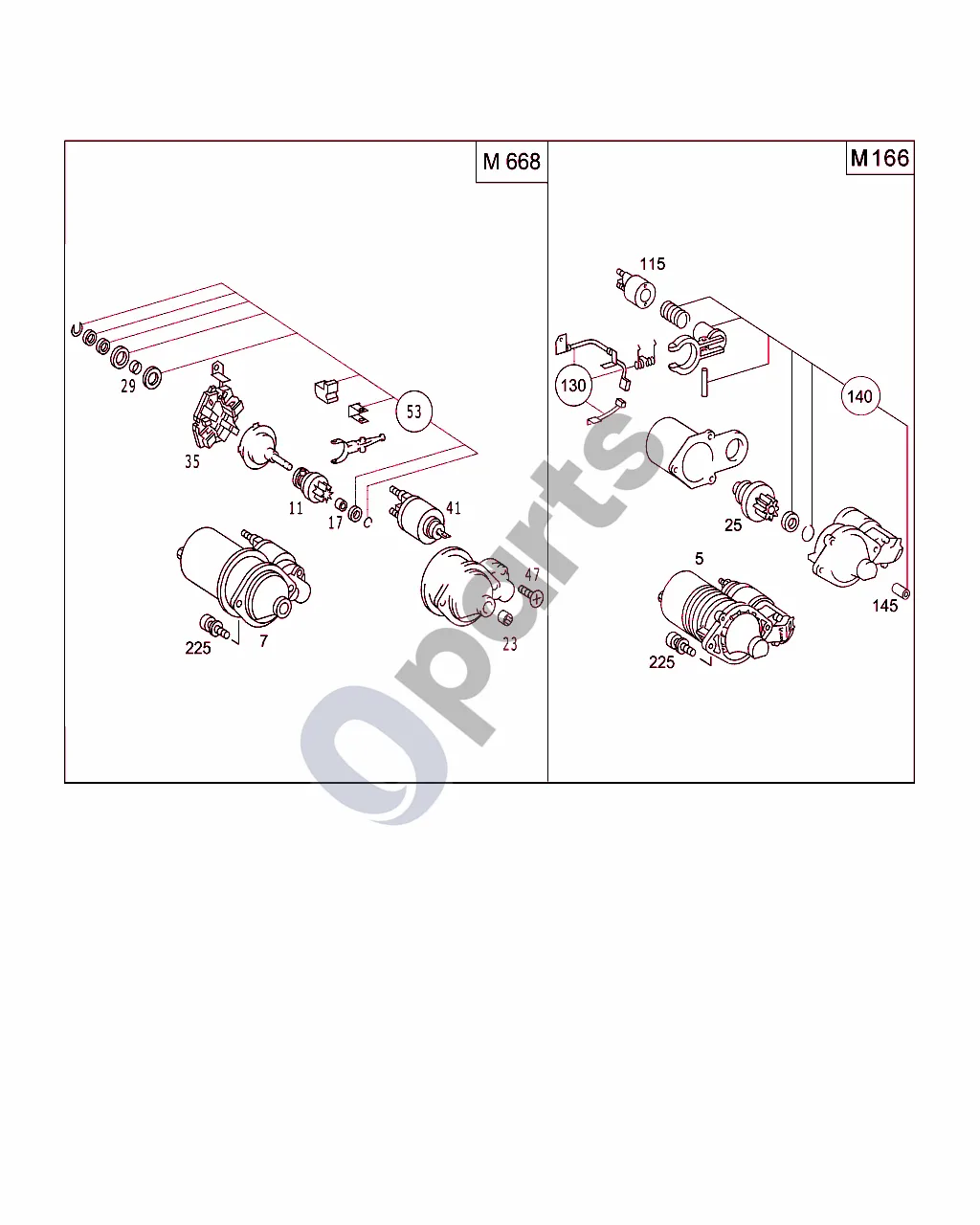 Mercedes-Benz A W168 (1997–2004) Starteris schema – pozicija 5: Starteris