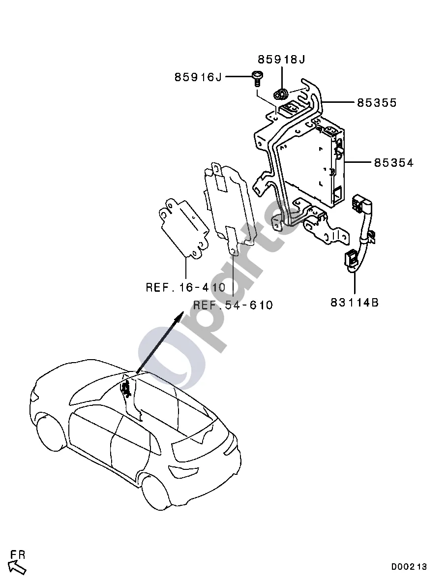 Mitsubishi ASX DIGITAL RADIO TUNER schema – pozicija 85354: Tuner,digital radio