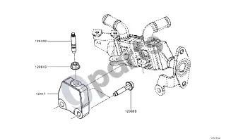 Mitsubishi ASX EGR vožtuvo laikiklis – schema