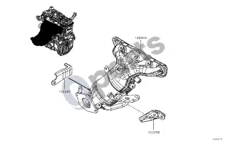 Mitsubishi ASX Išmetimo kolektorius – schema