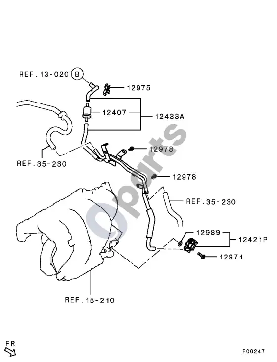 Mitsubishi ASX be EGR – schema