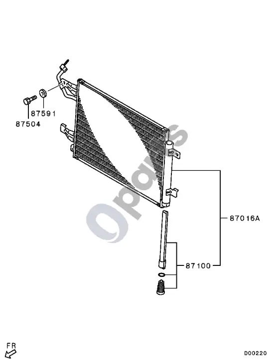 Mitsubishi Colt kondensatorius – schema