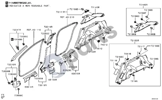 Mitsubishi Eclipse dešinė – schema