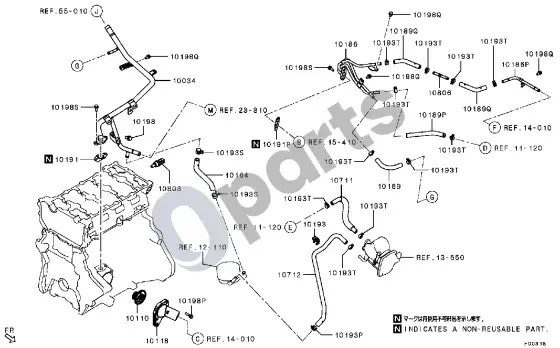 Mitsubishi Eclipse automatinė pavarų dėžė – schema
