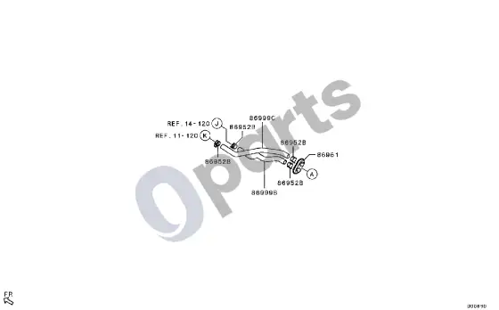 Mitsubishi Eclipse vamzdynas – schema