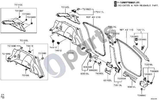 Mitsubishi Eclipse kairė – schema
