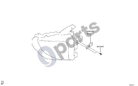 Mitsubishi Eclipse remontinis laikiklis – schema