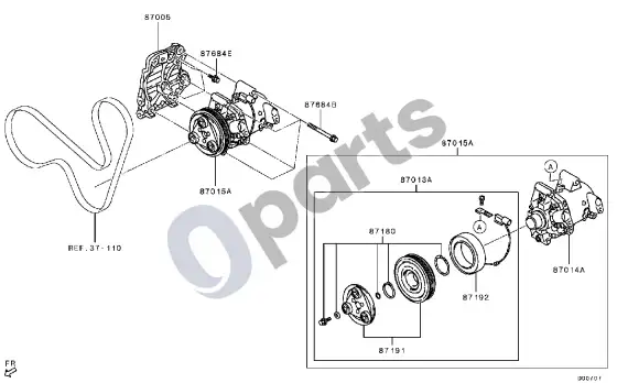 Mitsubishi L200 kompresorius – schema