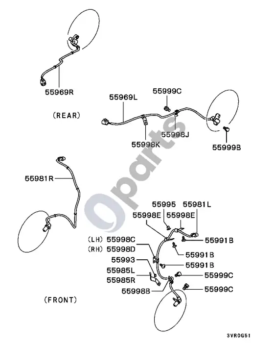 Mitsubishi Lancer '98 modelis– – schema