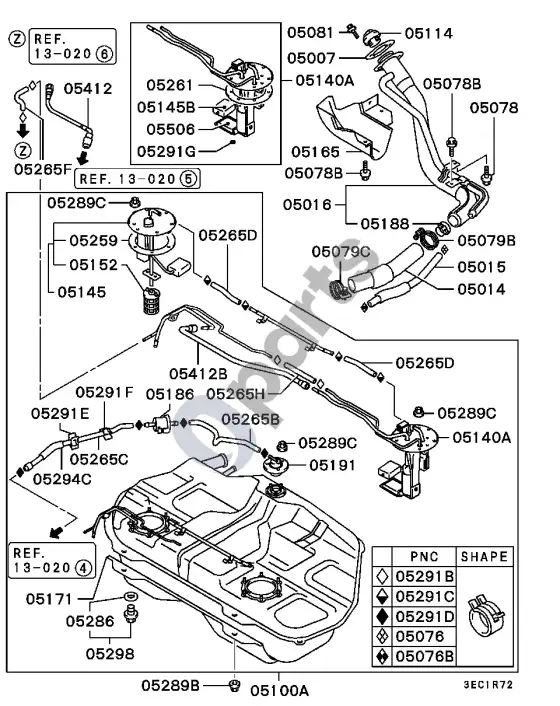 Mitsubishi Lancer EVOLUTION-6 – schema
