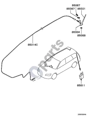 Mitsubishi Lancer (2003–2007) Antena – schema