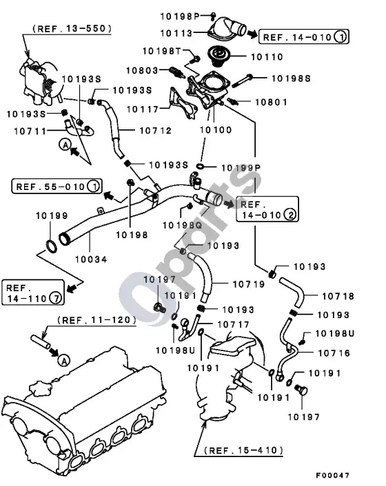 Mitsubishi Lancer EVO-7 – schema